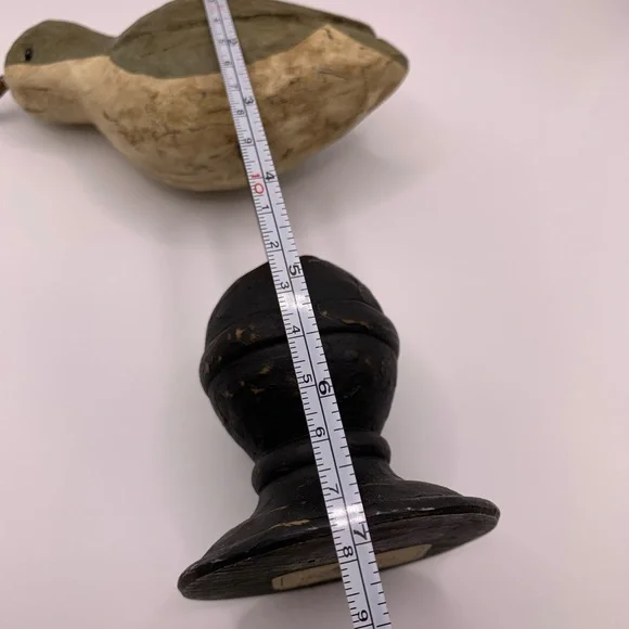 A set of two wooden bird sculptures - Picture 9 of 10